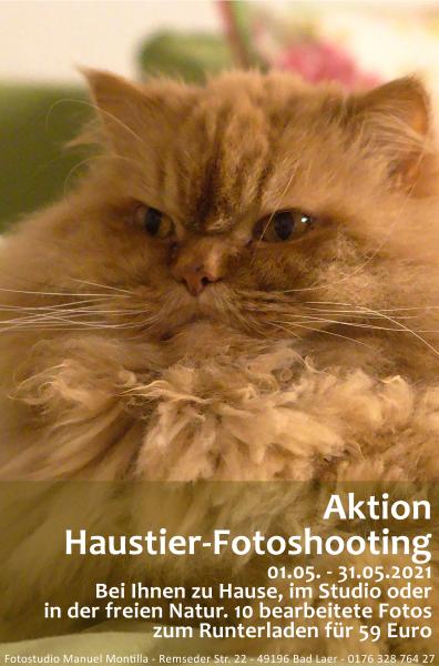 Aktion Hautier-Fotoshooting im Studio, bei Ihnen 01.05 - 31.05